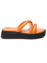 GNIST Cushioned Strap Flatform Orange Platform heels