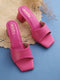 GNIST Hot Pink Chuncky Block Heel