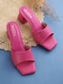 GNIST Hot Pink Chuncky Block Heel