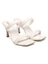 GNIST White Quilted Strap Stilettos Heel