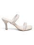 GNIST White Quilted Strap Stilettos Heel