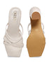 GNIST White Strappy Block Heel
