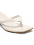GNIST White V shape Block Heel