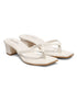 GNIST White V shape Block Heel