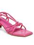 GNIST Hot Pink Strappy Tie up Block Heel Sandal