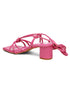 GNIST Hot Pink Strappy Tie up Block Heel Sandal