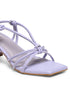 GNIST Lavender Strappy Tie up Block Heel Sandal