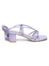 GNIST Lavender Strappy Tie up Block Heel Sandal