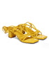 GNIST Yellow Strappy Tie up Block Heel Sandal
