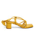 GNIST Yellow Strappy Tie up Block Heel Sandal