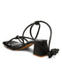GNIST Black Strappy Tie up Block Heel Sandal