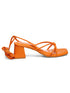 GNIST Orange Strappy Tie up Block Heel Sandal