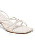GNIST White Strappy Tie up Block Heel Sandal