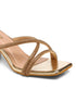GNIST Gold Embellished Cross Strap Block Heel