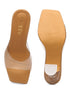 GNIST Beige Transparent Strap Stilettos Heel
