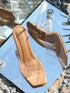 GNIST Beige Transparent Strap Stilettos Heel