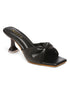 GNIST Black Styliesh Knot Strap Stilettos Heel