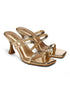 GNIST Gold Multi Strap Stilettos Heel