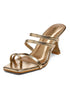 GNIST Gold Multi Strap Stilettos Heel