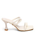 GNIST White Multi Strap Stilettos Heel