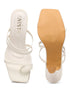 GNIST White Multi Strap Stilettos Heel