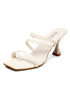 GNIST White Multi Strap Stilettos Heel