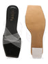 GNIST Black Cross Strap Transparent Clear Block Heels