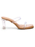 GNIST Beige Twin Transparent Strap Clear Block Heels