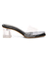 GNIST Black Transparent Clear Block Heels
