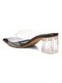 GNIST Black Transparent Clear Block Heels