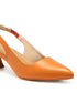 GNIST Sling back Pumps Orange Kitten Heels