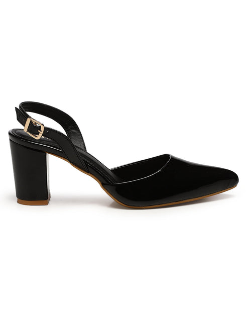 GNIST Classic Pumps Black Block Heels