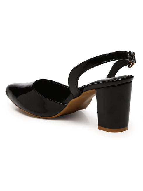 GNIST Classic Pumps Black Block Heels