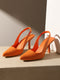 GNIST Pointed Pumps Orange Stiletto Heels