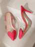 GNIST Love heart Transparent Red Heels