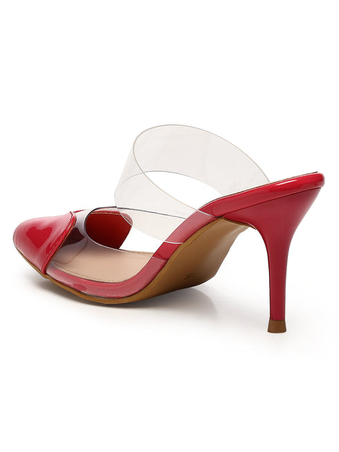 GNIST Love heart Transparent Red Heels