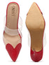 GNIST Love heart Transparent Red Heels