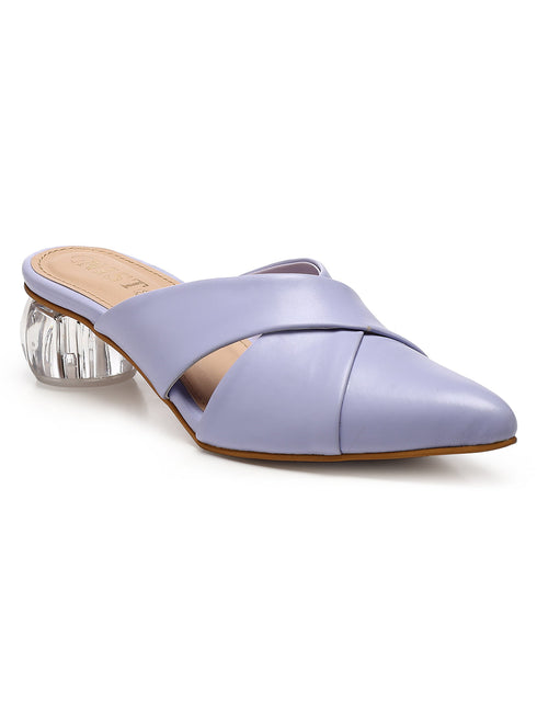 GNIST Comfort Mule Lavender Round Heels