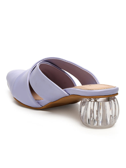 GNIST Comfort Mule Lavender Round Heels