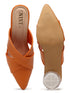 GNIST Comfort Mule Orange Round Heels