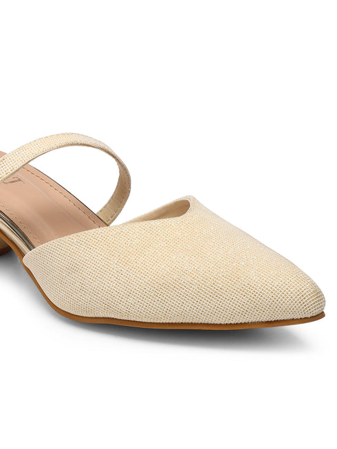 GNIST Party Mule Nude Round Heels