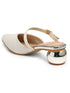 GNIST Party Mule White Round Heels