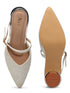 GNIST Party Mule White Round Heels