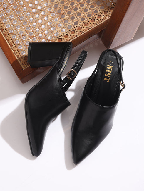 GNIST Regular Black Block Heel Boots