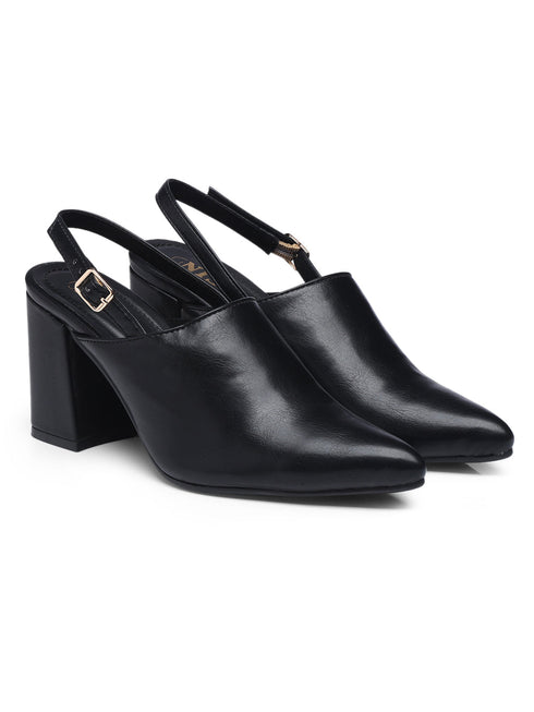 GNIST Regular Black Block Heel Boots