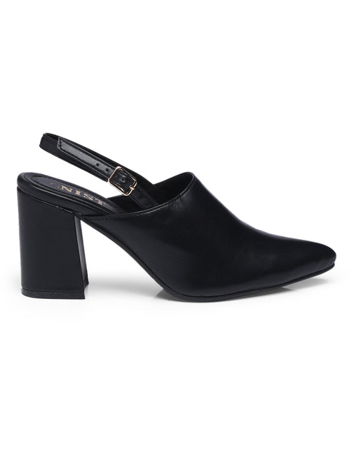 GNIST Regular Black Block Heel Boots