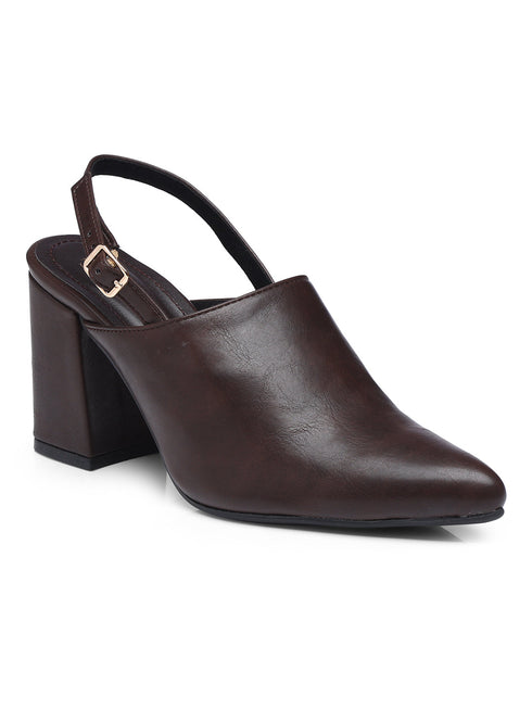 GNIST Regular Brown Block Heel Boots