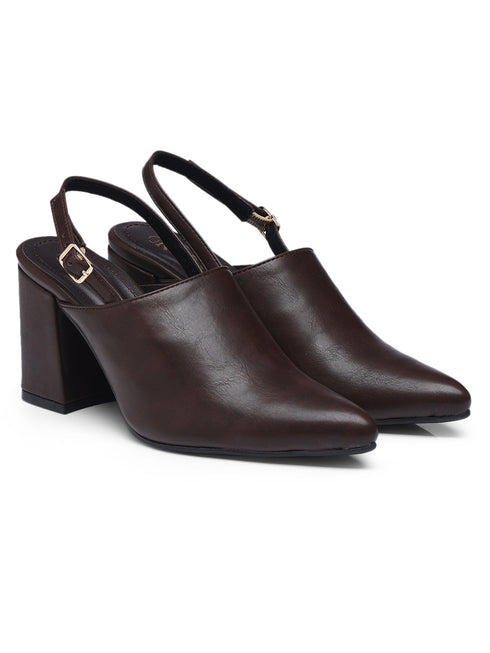 GNIST Regular Brown Block Heel Boots