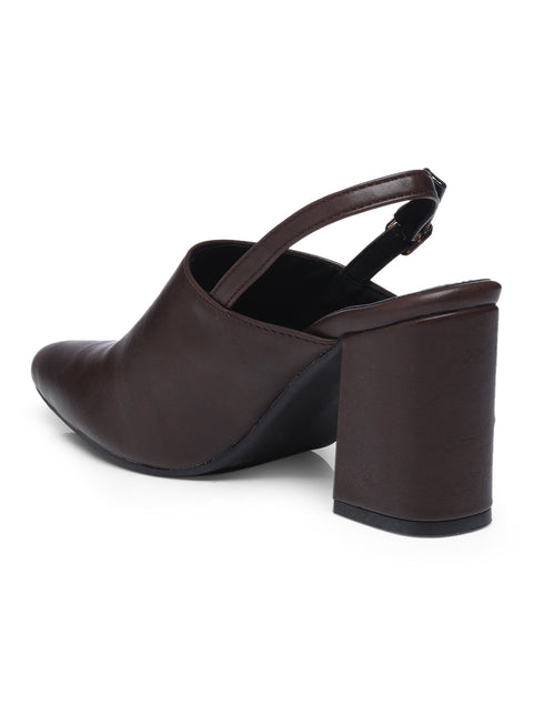 GNIST Regular Brown Block Heel Boots