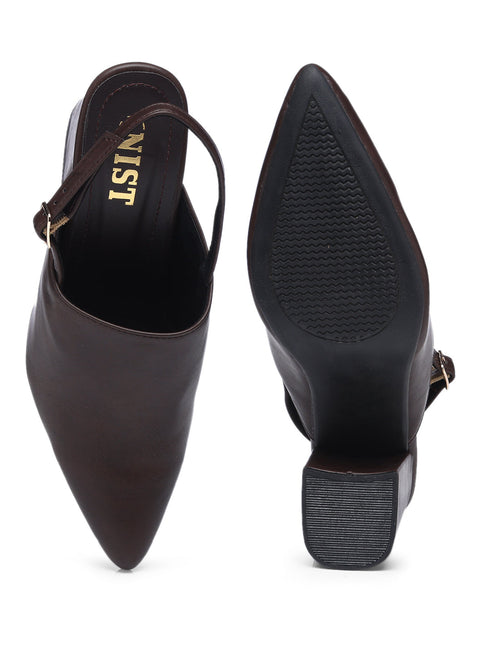 GNIST Regular Brown Block Heel Boots